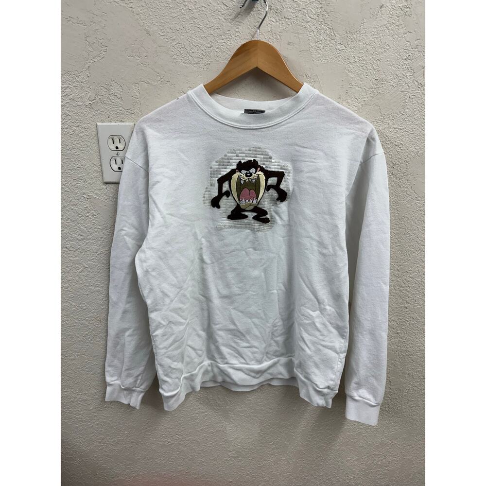 Vintage 90s Looney Tunes Tasmanian Devil Sweatshirt Large READ